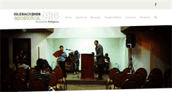 Desktop Screenshot of iglesiadediosapostolica.org